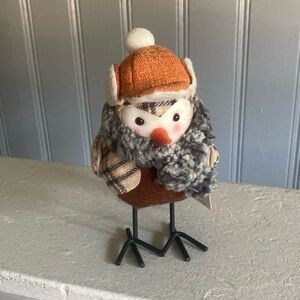 NWT Precious Chubby Fall Sweater Weather Decoration Bird w/ Metal Feet 🍁